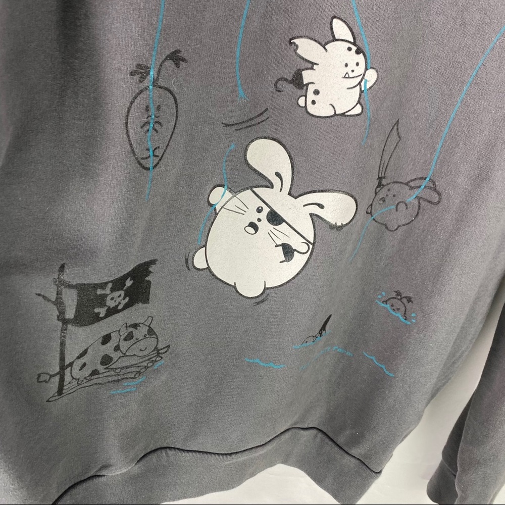 AMERICAN APPAREL Fat Rabbit Farm Zipper Sweatshirt - Picture 11 of 13